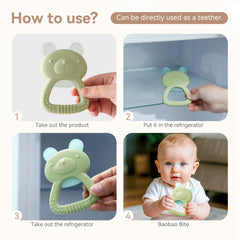 Bear Teether Children's Silicone Chew Toy Baby Soothing Toy