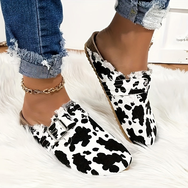 Women's Lightweight Canvas Slip On Shoes with Buckle Strap Details
