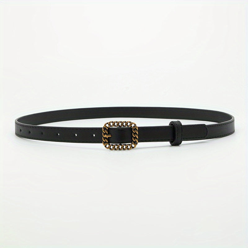 Vintage Hollow Out Buckle PU Waist Belt for Women