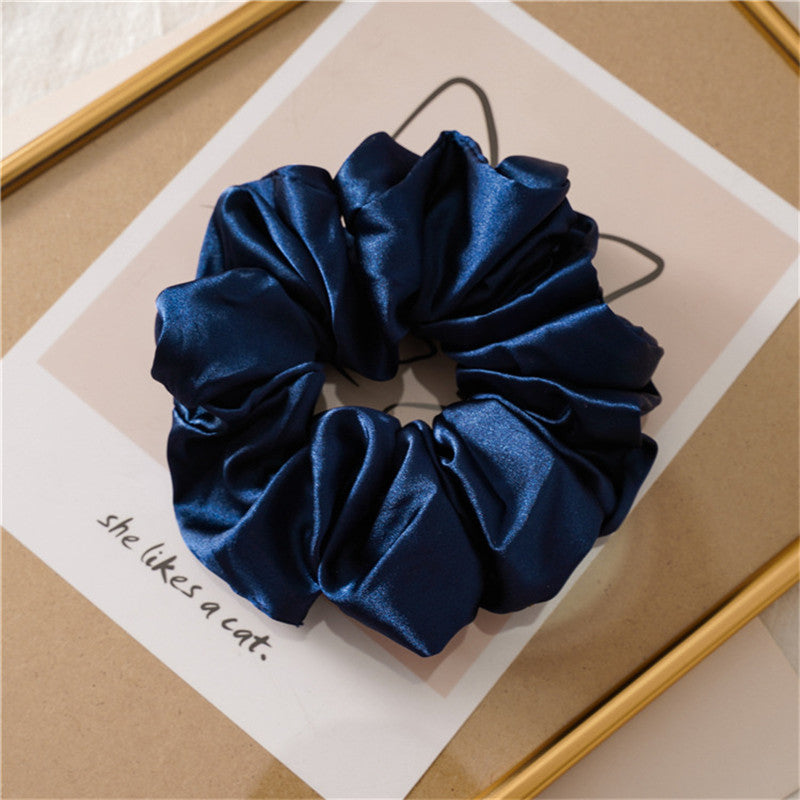 French Silk Hair Scrunchies for Women Girls - Curly Fine Thick Thin Hair