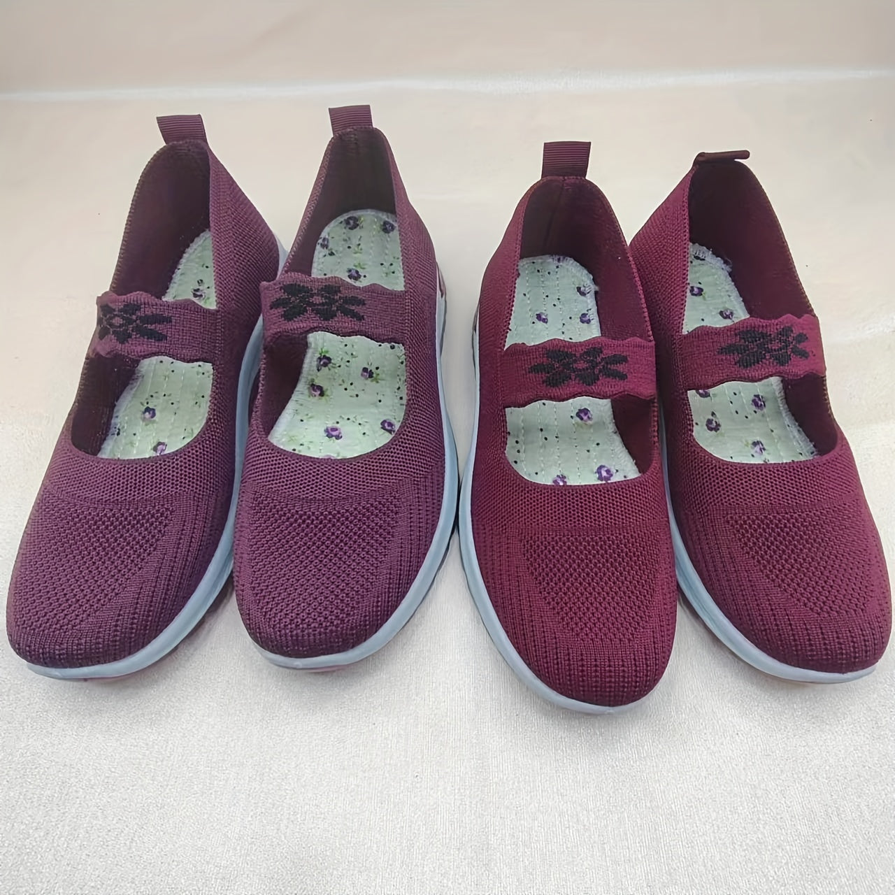 Women's Breathable Knit Sneakers Casual Slip On Outdoor Shoes