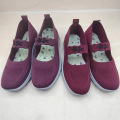 Women's Breathable Knit Sneakers Casual Slip On Outdoor Shoes
