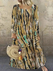  Tie Dye Long Sleeve Maxi Dress