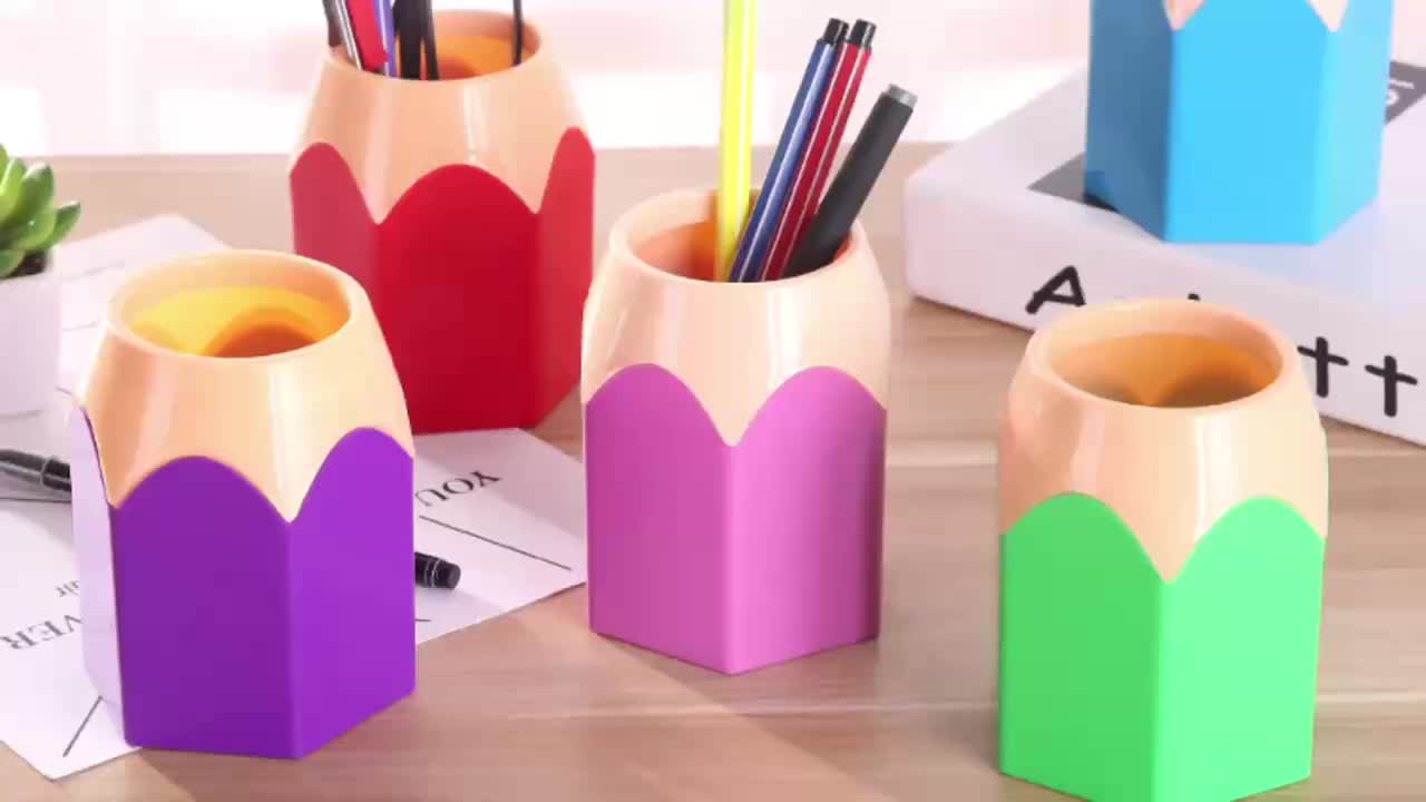 Stylish Pencil Holder Desktop Storage Container for Office and Classroom