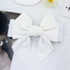 Sweet Bowknot Elastic Waist Belt Women's Dress Decoration Wide Belt