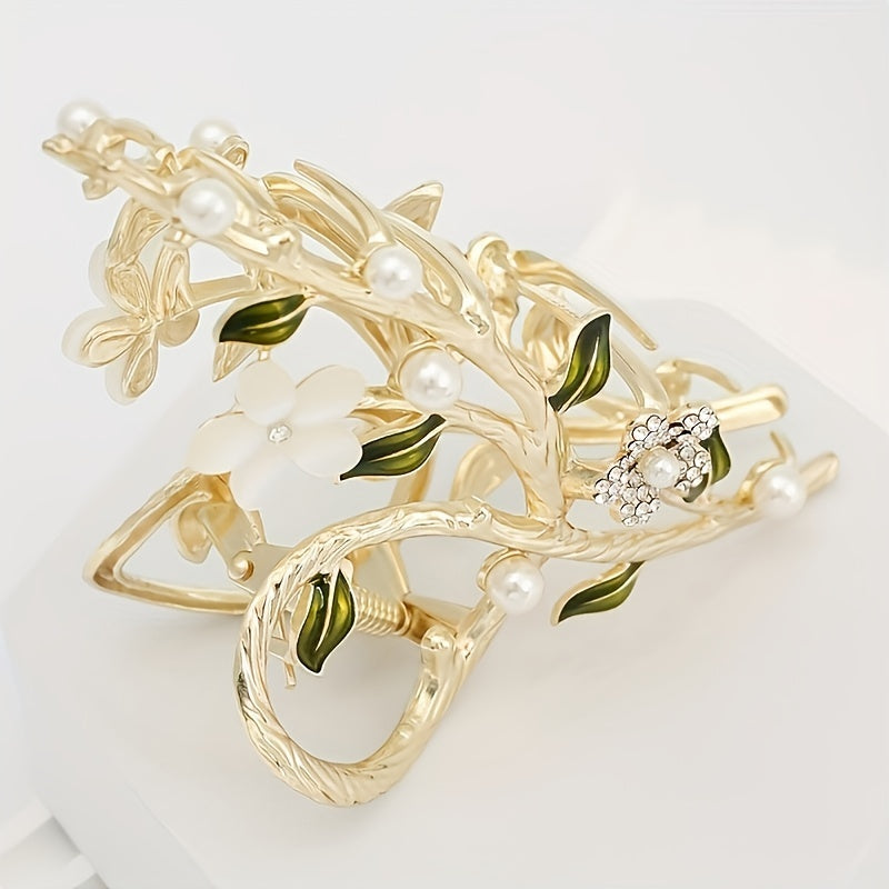 Large Flower Hair Clip Metal Claw Hair Accessory Girls Kids