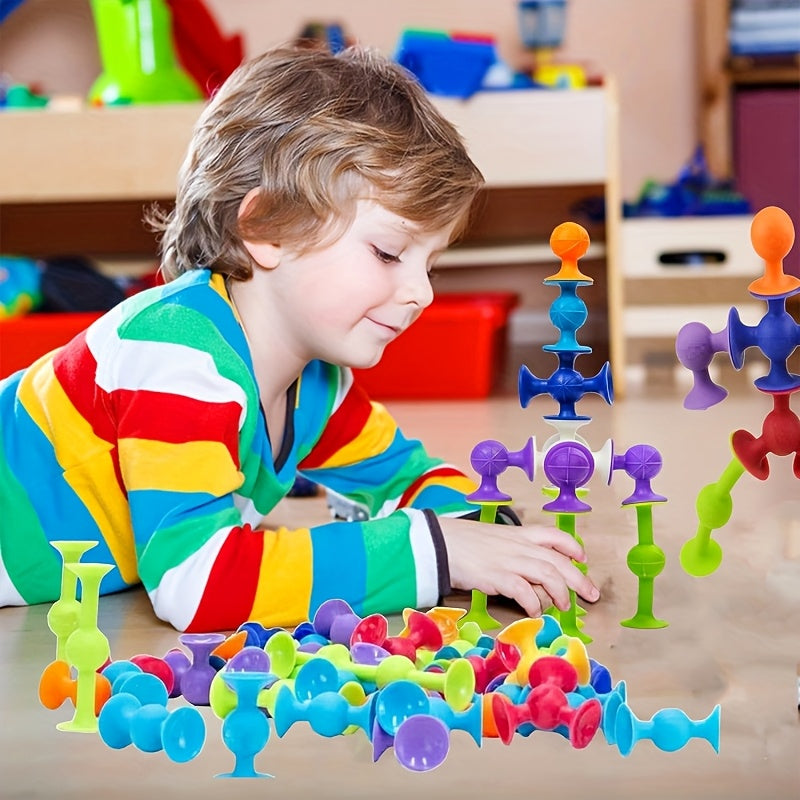 Creative Relaxing Suction Cup Toy Set for Construction Travel Windows