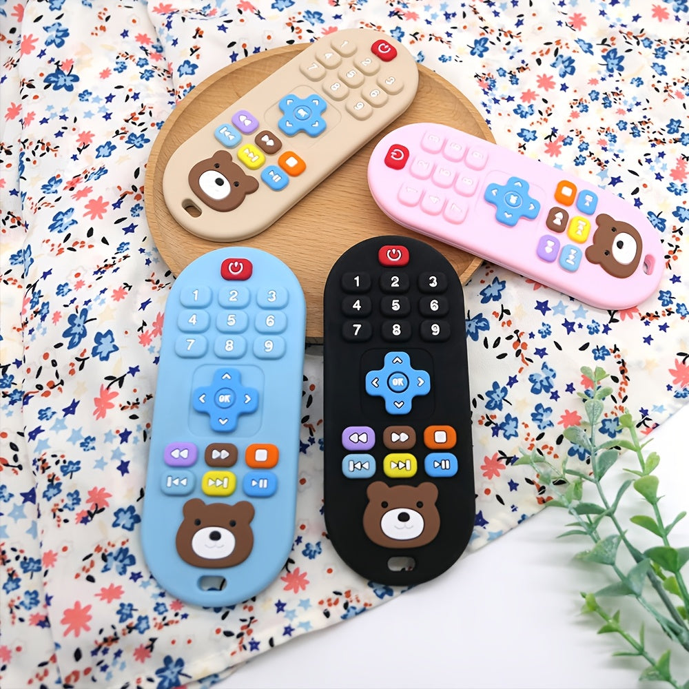 Cartoon Bear Silicone Remote Control Baby Teether Toy