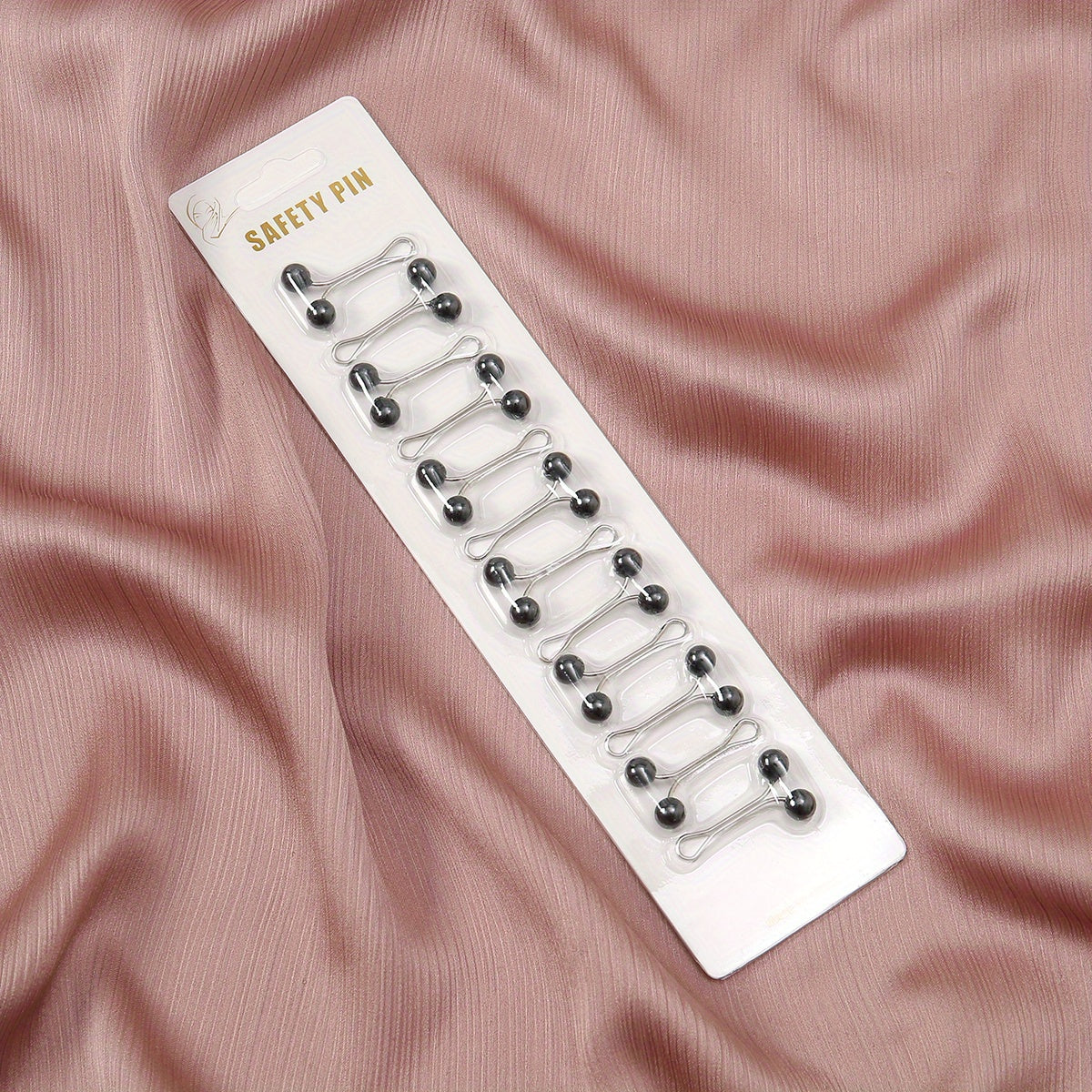 12pcs Faux Pearl Scarf Pin Headscarf U Shape Clip Shawl Brooch Multicolor