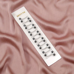 12pcs Faux Pearl Scarf Pin Headscarf U Shape Clip Shawl Brooch Multicolor