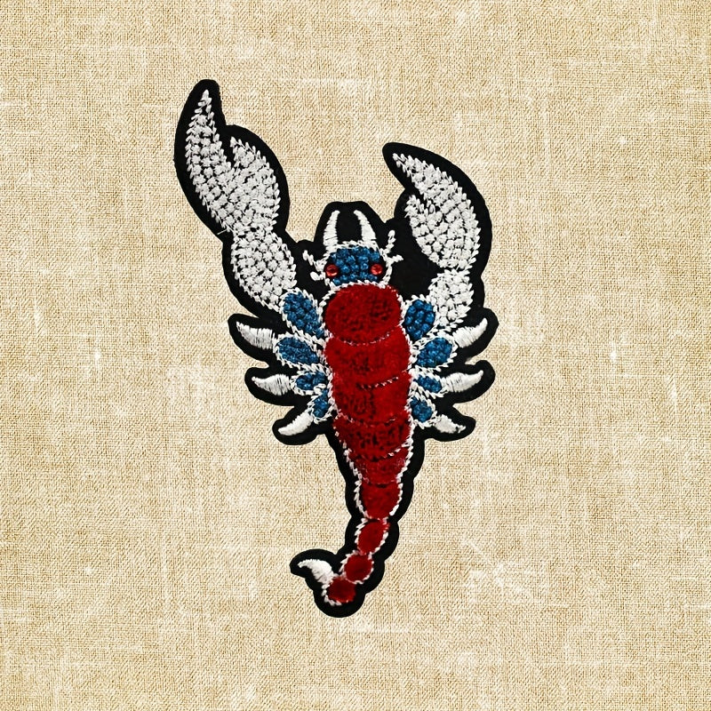 Scorpion Iron on Embroidery for DIY Clothing Cases Hats Bags Paintings