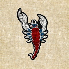 Scorpion Iron on Embroidery for DIY Clothing Cases Hats Bags Paintings