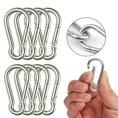6pcs Spring Snap Hooks Galvanized Steel Keychain for Outdoor Adventures