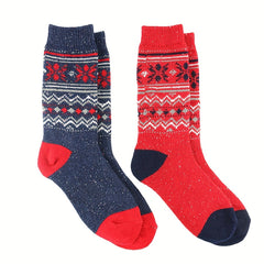 Geometric Pattern Mid Tube Socks Soft & Comfy Women's Stockings