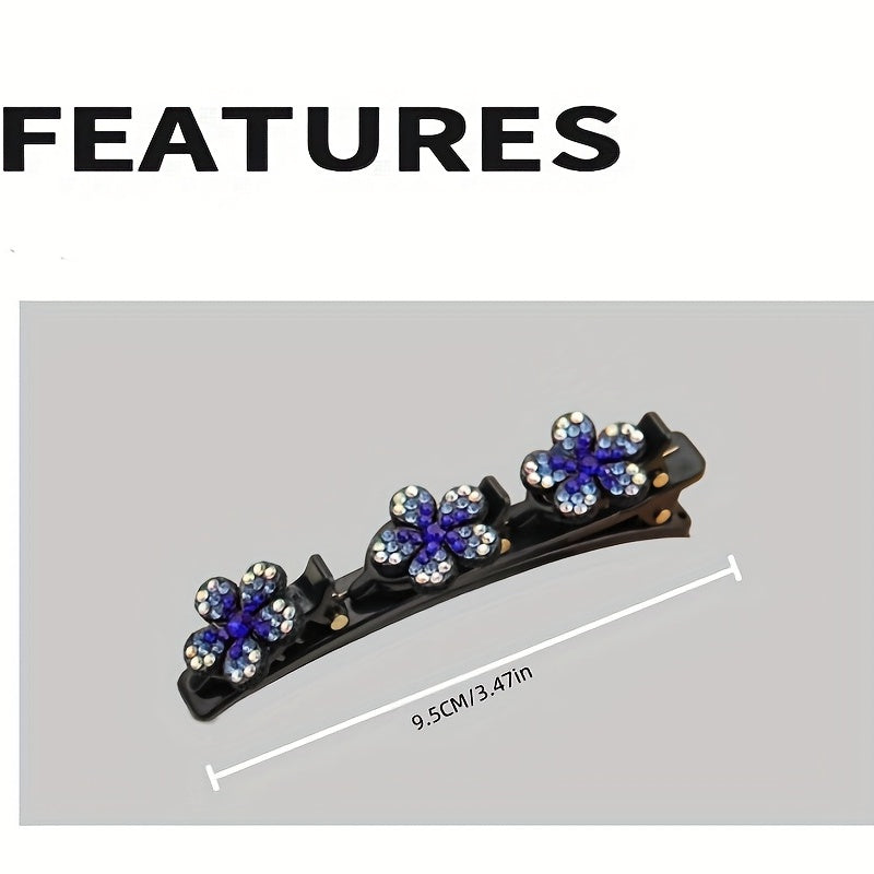Rhinestone Flower Hair Clip Duck Billed Clip Head Jewelry Hair Accessories