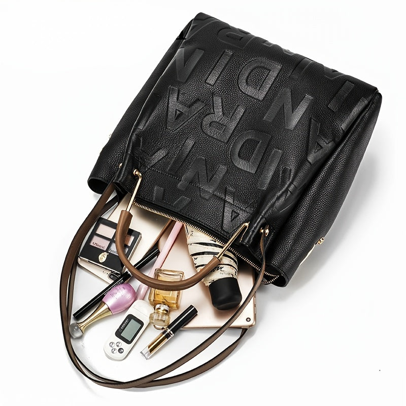 Women's Embossed Leather Tote Bag Satchel Purse