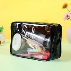 Transparent Zipper Makeup Pouch Minimalist Cosmetic Bag