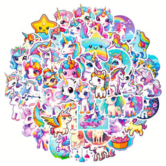 50pcs Unicorn Graffiti Stickers for Laptop Water Bottle Luggage Helmet