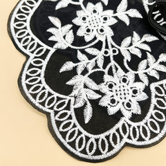 Embroidery Tie up Shoulder False Collar Classic Beauty Dickey Collar