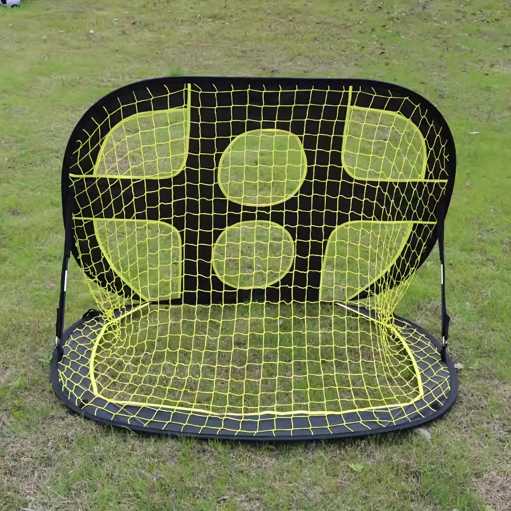 Portable Football Goal Net for Training with Double Holes