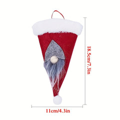 6pcs Christmas Gnome Silverware Holders Santa Faceless Cutlery Bags