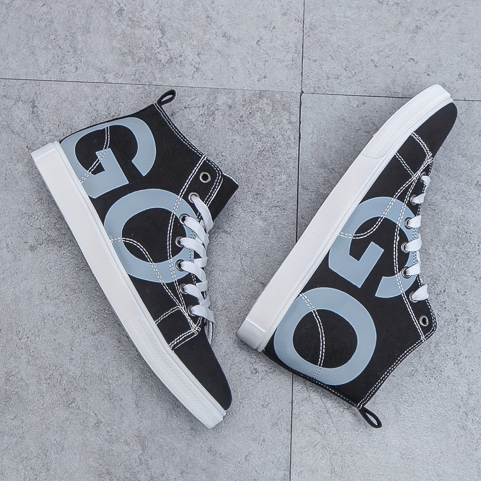 Men's High Top Canvas Shoes Lace Up