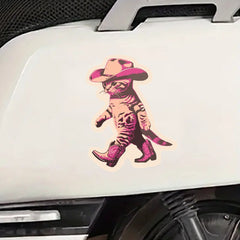 Cat Cowboy Sticker Sunscreen Waterproof PVC Multiple Colors
