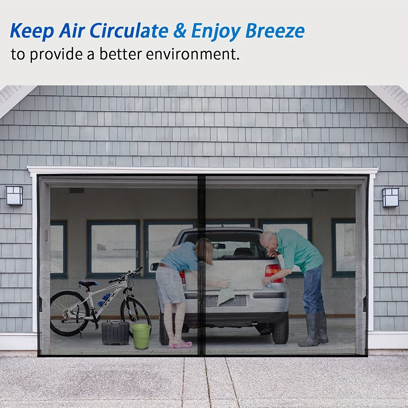Retractable Screen Magnetic Mosquito Curtain Garage Door Sweep