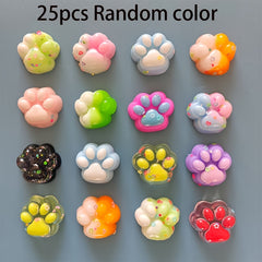 Mini Cat Paw Squishy Toys Soft Squeezable Animal Claw Toys with Glitter