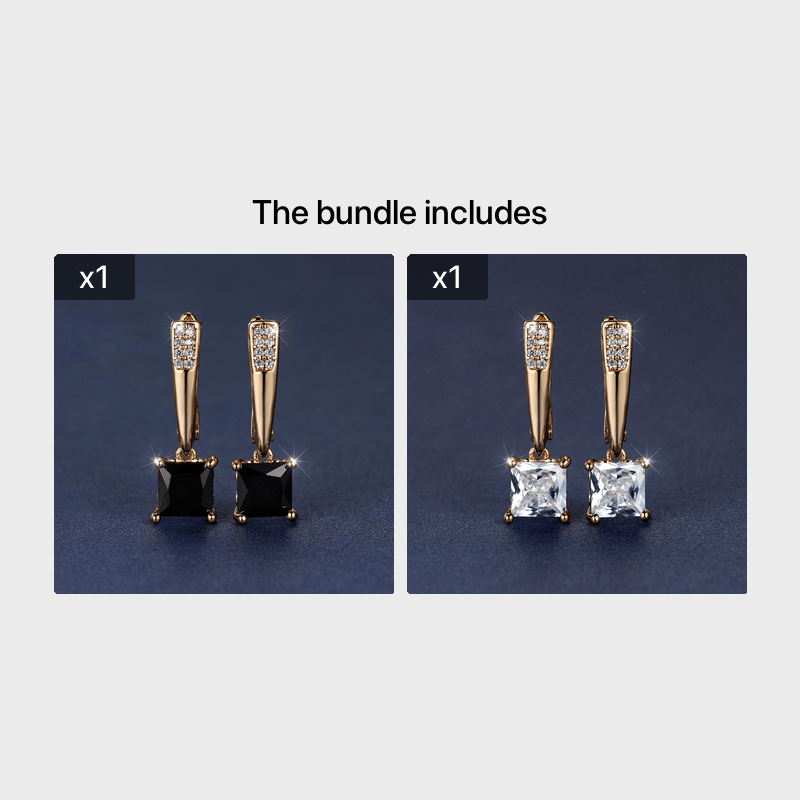Emerald Earrings 18K Plated Ornament For Women Daily Decor Jewelry
