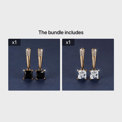 Emerald Earrings 18K Plated Ornament For Women Daily Decor Jewelry