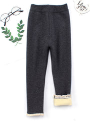 Girls Soft Fleece Lined Leggings Pants Kids Clothes