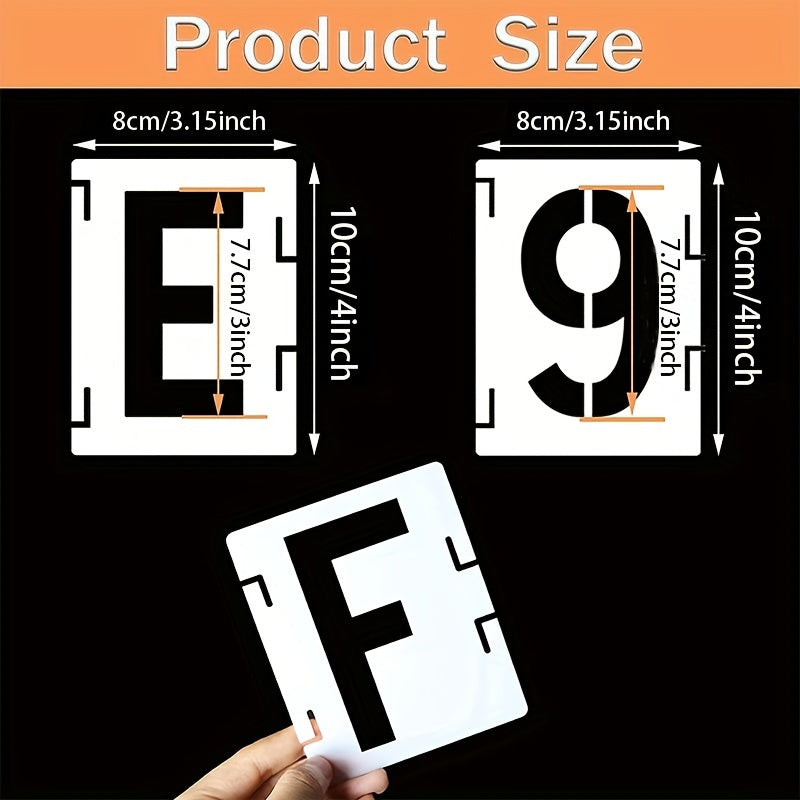 42pcs Letter Stencils Symbol Numbers Craft Stencils Reusable Alphabet Templates