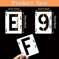42pcs Letter Stencils Symbol Numbers Craft Stencils Reusable Alphabet Templates