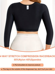 Women's Arm Shaping Compression Top With Bra Posture Corrector