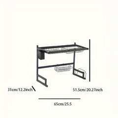 Metal Dish Rack Kitchen Organizer For Tableware Storage