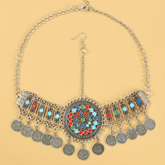 Bohemian Gemstone Head Piece Hair Accessory for Women
