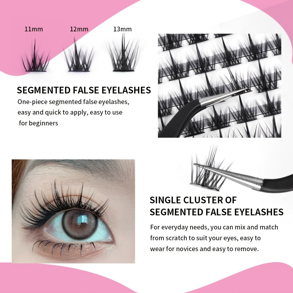 12 Rows False Eyelashes 50P C Curling DIY Eyelash Extensions for Girls & Women