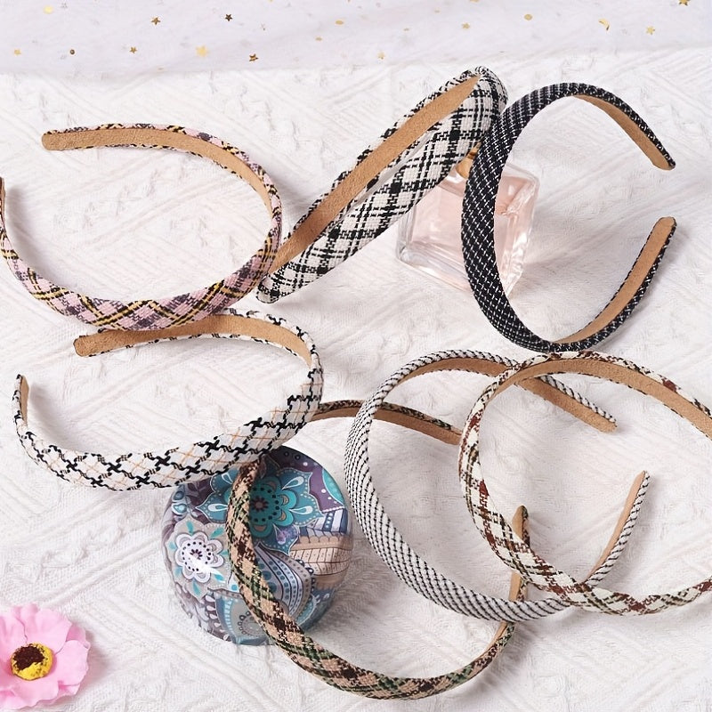 Checkered Pattern Headband Plaid Hair Band