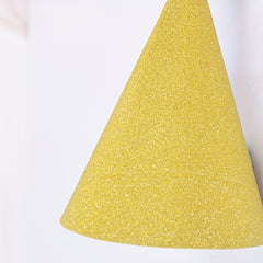 10pcs Glitter Birthday Hat Paper Party Hats Cone Hats Solid Art Craft Caps