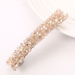 Sparkly Rhinestone Flower Hair Barrette French Style Hair Clip