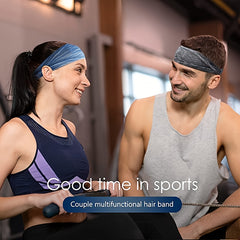 Moisture Wicking Green Sports Headbands for Workouts