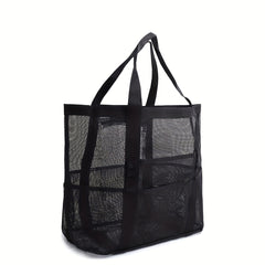 Large Capacity Beach Bag Mesh Clear Lightweight Storage Bag
