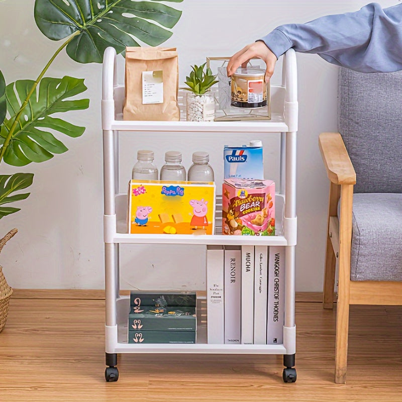 Kitchen Moving Storage Rack Household Floor Shelf Stainless Steel Tube