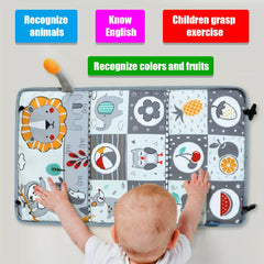 Time Mirror Cloth Book Visual Stimulation Toy Vision Training Foldable