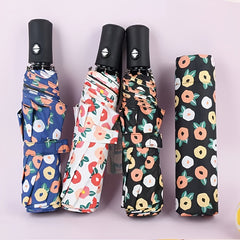 Automatic Small Chippy Flower Umbrella Sun UV Protection