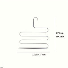 1pc S-Shaped 5 Layers Pants Rack Non-slip Pants Hanger