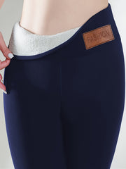 Fleece Warm Sports Leggings High Waist Yoga Tight Pants Women's Activewear