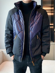 Men's Hooded Cotton Padded Jacket for Winter