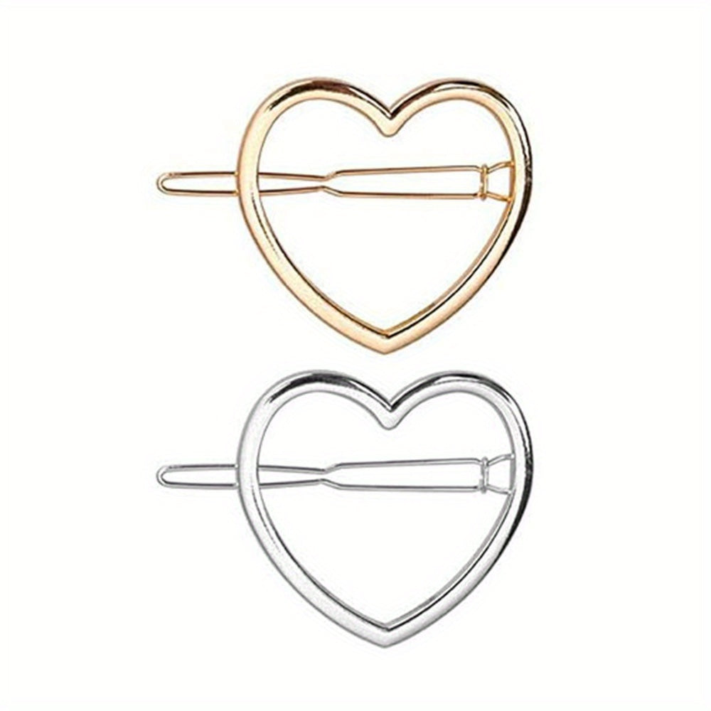 2pcs Metal Hairpin Star Leaf Moon Shape Hair Pin Bobby Pin Side Clip